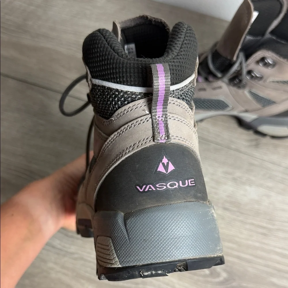 Vasque Women's Taupe and Pink Lace-Up Hiking Boots - Picture 6 of 6